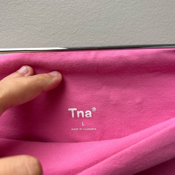 TNA Pink High Rise Biker Shorts - Picture 3 of 4